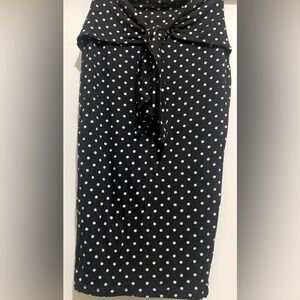 NWT Anthropologie Bailey 44 Black Polka Dot Pencil Skirt sz XS